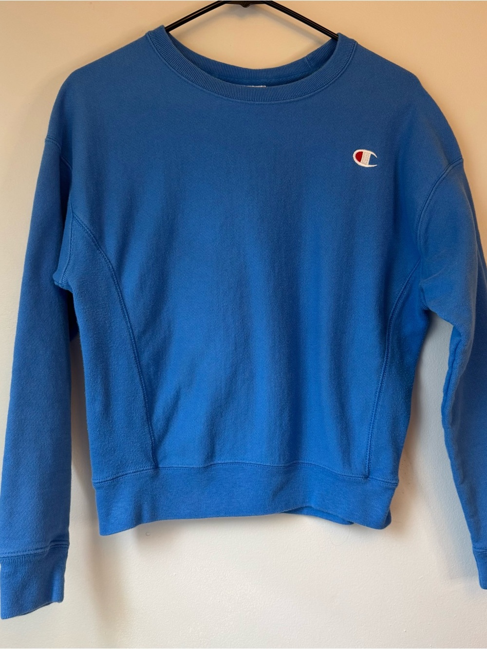 Champion Royal Blue Crewneck with Small Chest Logo